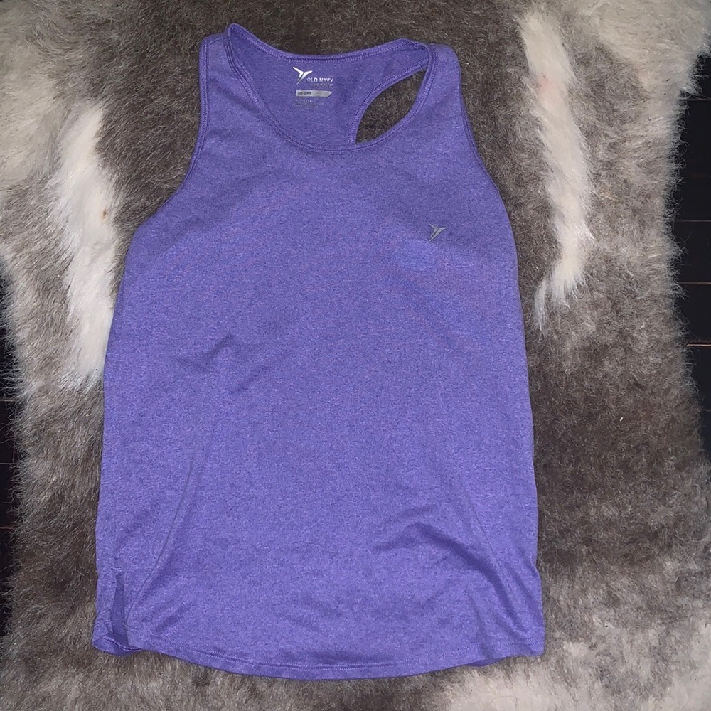 Athletic tank top muscle shirt. Purple. XL